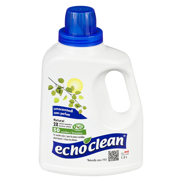 ECHOCLEAN 2X ALL NATURAL SCENT FREE LIQUID LAUNDRY