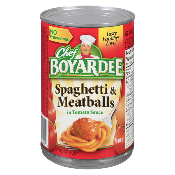 CHEF BOYARDEE SPAGHETTI MEATBALLS