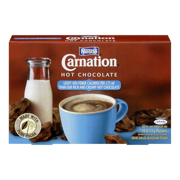 NESTLE CARNATION LIGHT HOT CHOCOLATE MIX