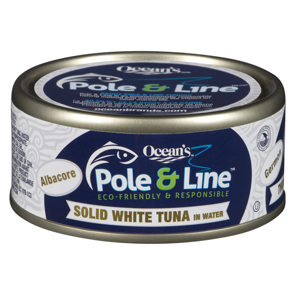 OCEANS POLE & LINE SOLID WHITE ALBACORE TUNA IN WATER