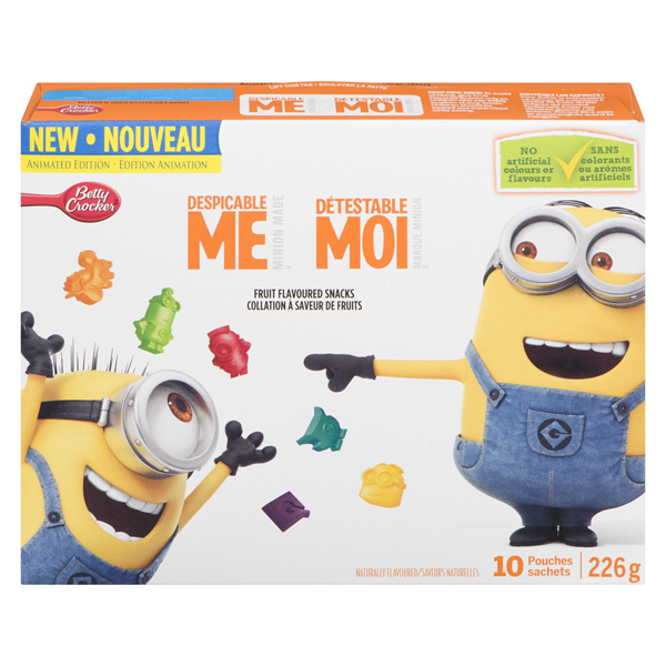 BETTY CROCKER FRUIT SNACKS SPONGE BOB