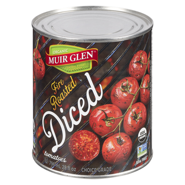 MUIR GLEN ORGANIC FIRE ROASTED DICED TOMATOES