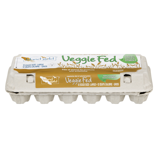ISLAND GOLD EGGS VEGGIE FED LARGE