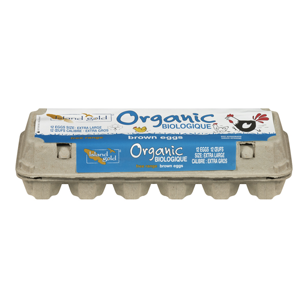 ISLAND GOLD ORGANIC EGGS EXTRA LARGE BROWN FREE RANGE