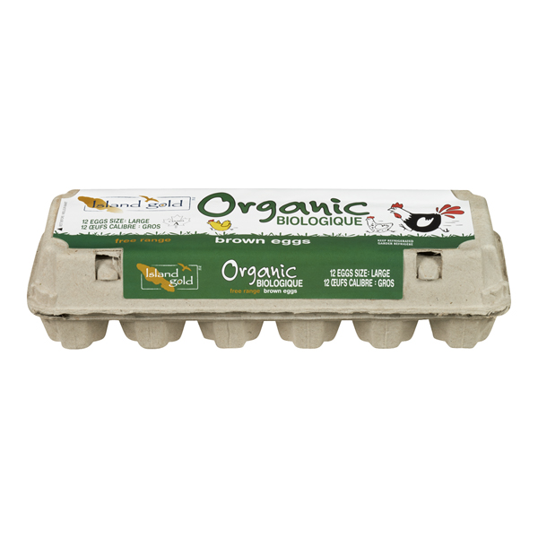 ISLAND GOLD ORGANIC EGGS LARGE BROWN FREE RANGE
