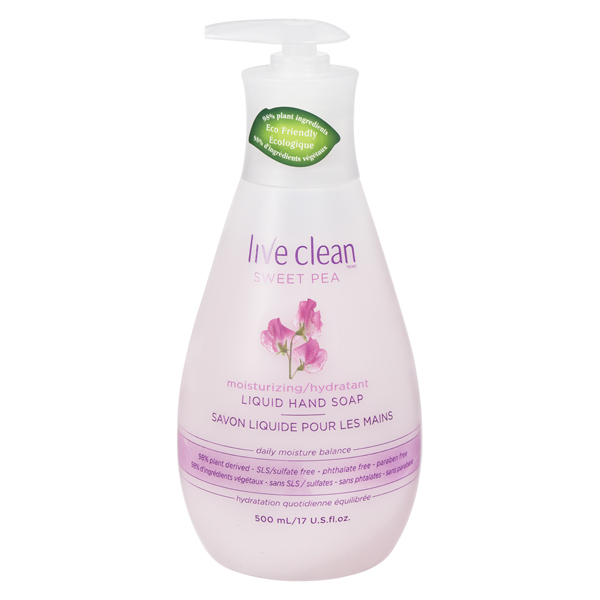 LIVE CLEAN SWEET PEA LIQUID HAND SOAP