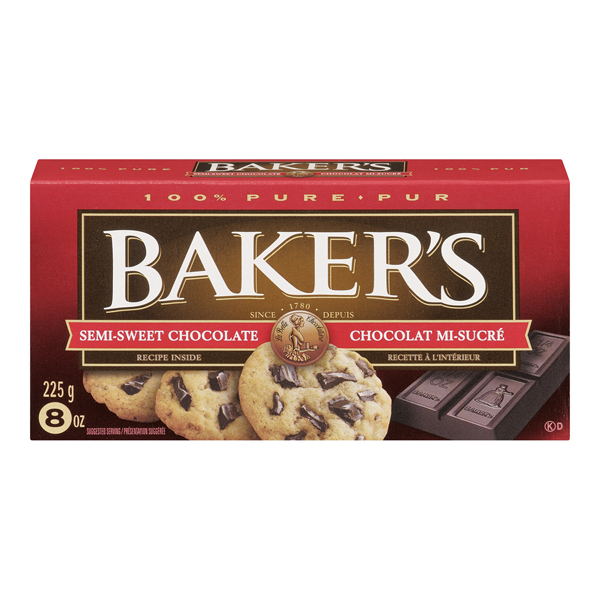 BAKERS SEMI SWEET CHOCOLATE SQUARES