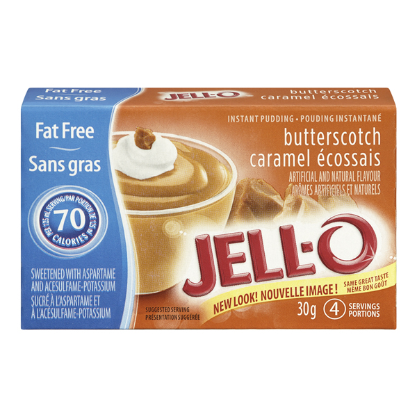 JELLO INSTANT PUDDING F/F BUTTERSCOTCH