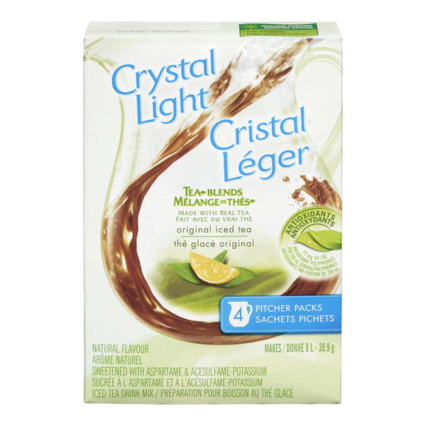 CRYSTAL LIGHT TEA BLENDS ORIGINAL ICED TEA PITCHER PACKS