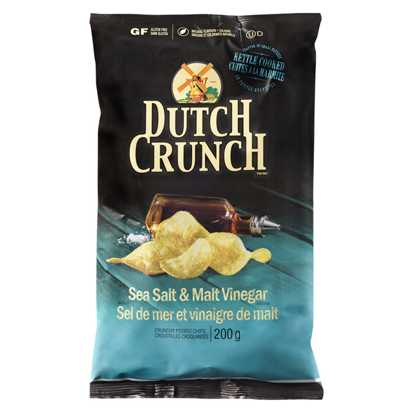 OLD DUTCH DUTCH CRUNCH CHIPS SEA SALT MALT VINEGAR