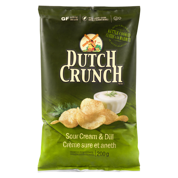 OLD DUTCH DUTCH CRUNCH CHIPS SOUR CREAM & DILL