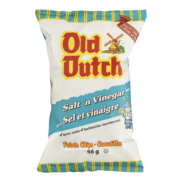 OLD DUTCH CHIPS SALT N VINEGAR
