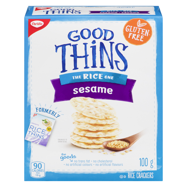 CHRISTIE GOOD THINS THE RICE ONE SESAME CRACKERS