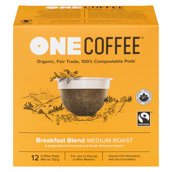 ONECOFFEE ORGANIC BREAKFAST BLEND COFFEE PODS