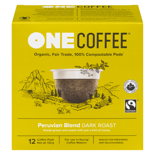 ONECOFFEE ORGANIC PERUVIAN DARK COFFEE PODS