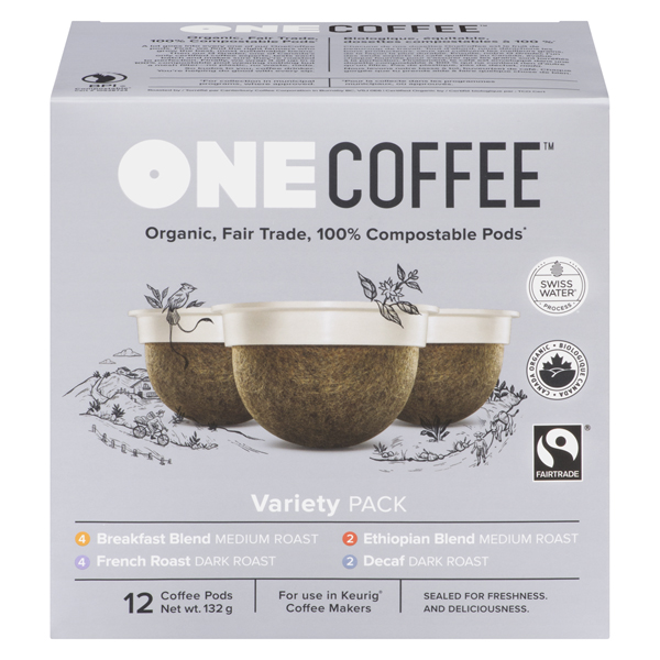 ONECOFFEE ORGANIC VARIETY PACK COFFEE PODS