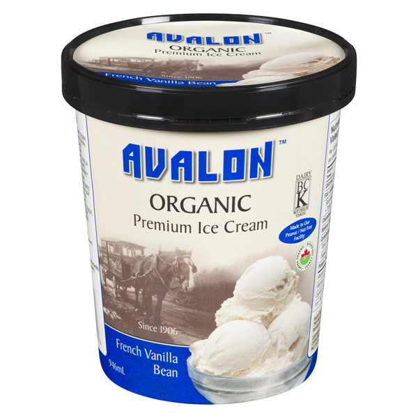 AVALON ORGANIC ICE CREAM FRENCH VANILLA BEAN