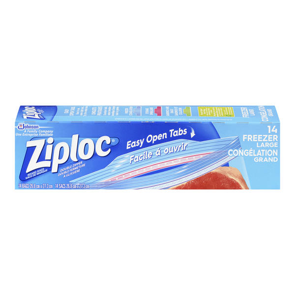 ZIPLOC FREEZER BAGS LARGE