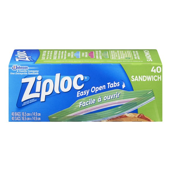 ZIPLOC SANDWICH BAGS