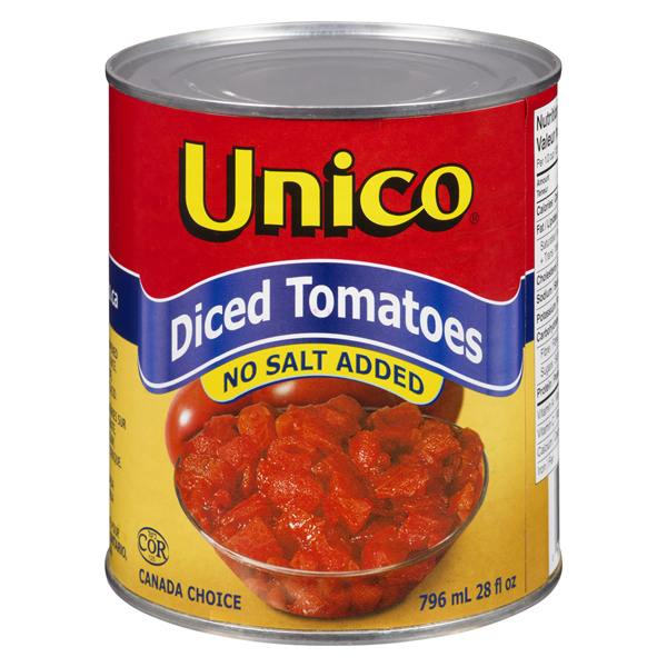 UNICO NO SALT ADDED DICED TOMATOES