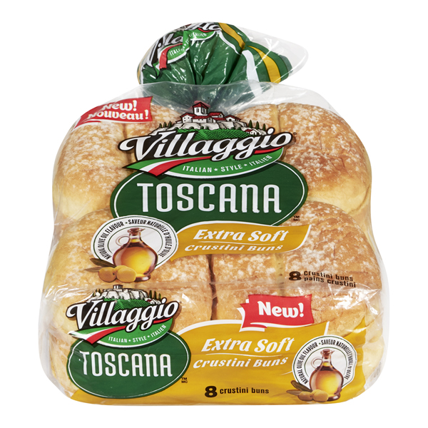 DEMPSTER'S VILLAGGIO TOSCANA EXTRA SOFT CRUSTINI BUNS