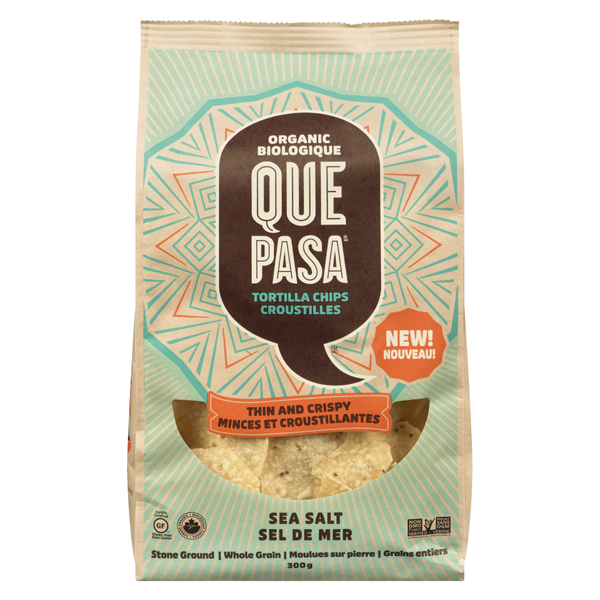QUE PASA ORGANIC THIN & CRISPY SEA SALT TORTILLA CHIPS