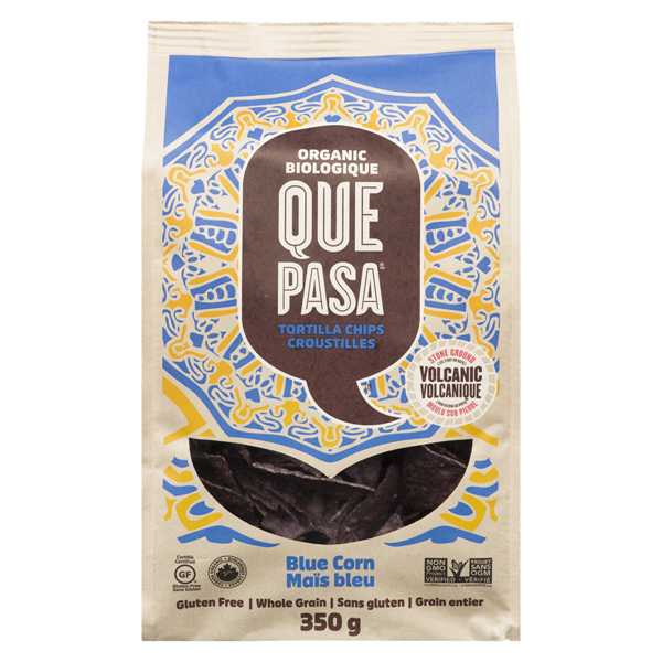 QUE PASA ORGANIC TORTILLA CHIPS BLUE CORN