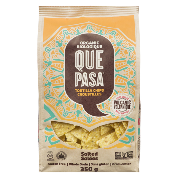 QUE PASA ORGANIC TORTILLA CHIPS SALTED YELLOW