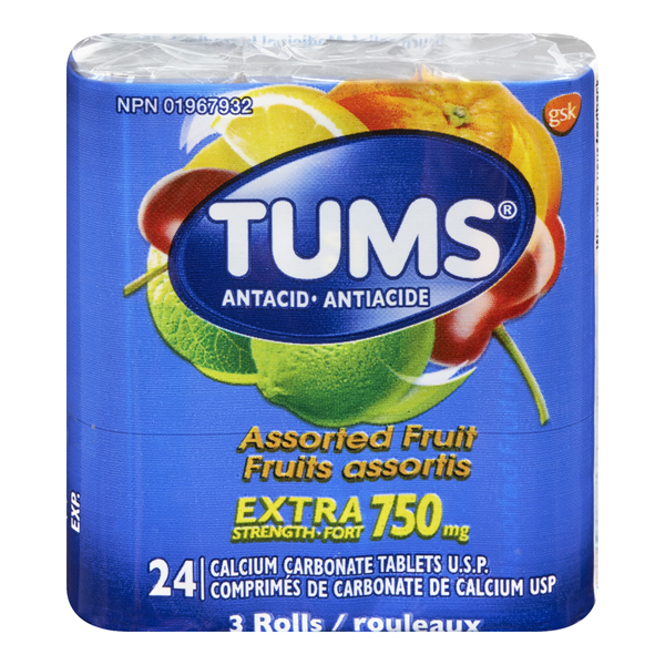 TUMS ROLLS EXTRA STRENGH FRUIT