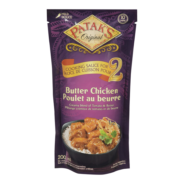 PATAKS COOKING SAUCE FOR 2 BUTTER CHICKEN MILD
