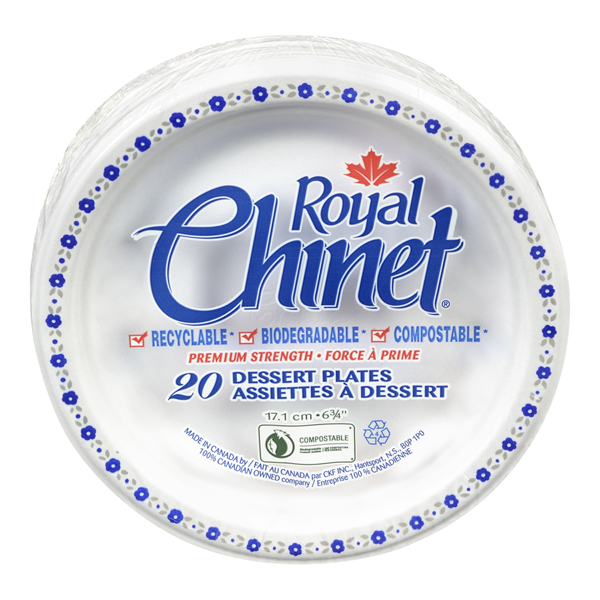 ROYAL CHINET DESSERT PLATES 6 3/4