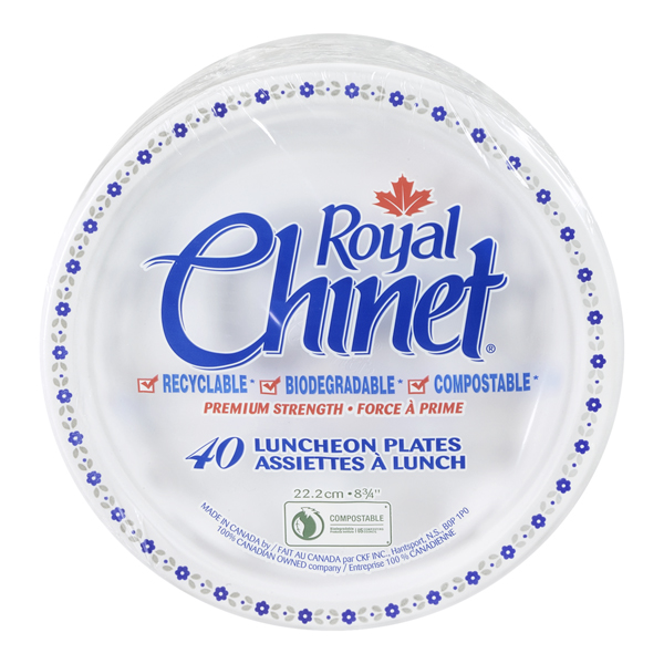 ROYAL CHINET LUNCHEON PLATES 8 3/4