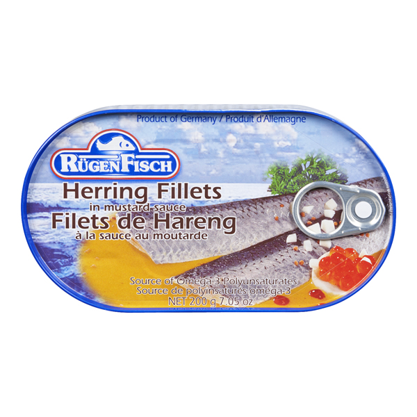 RUGEN FISCH HERRING FILLETS IN MUSTARD SAUCE