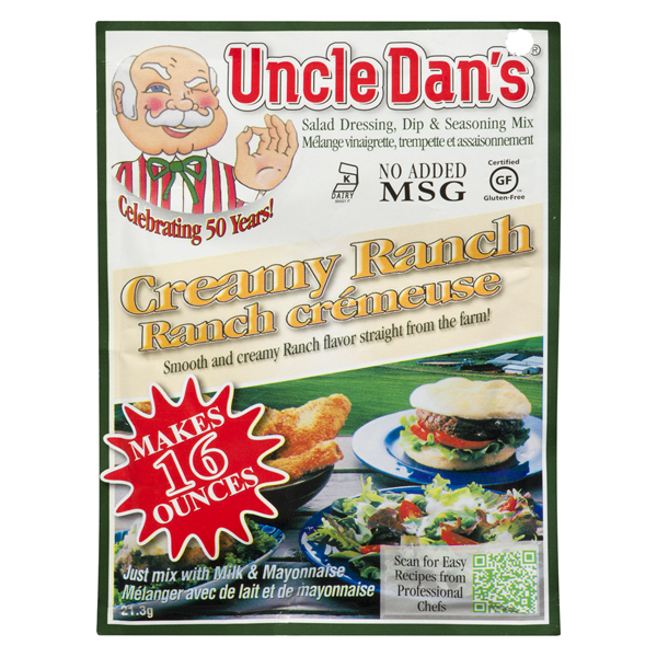 UNCLE DANS DRESSING MIX CREAMY RANCH