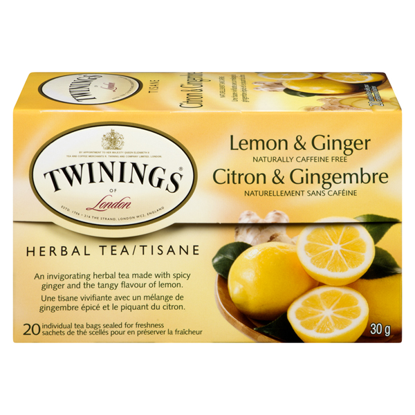 TWININGS TEA LEMON & GINGER HERBAL