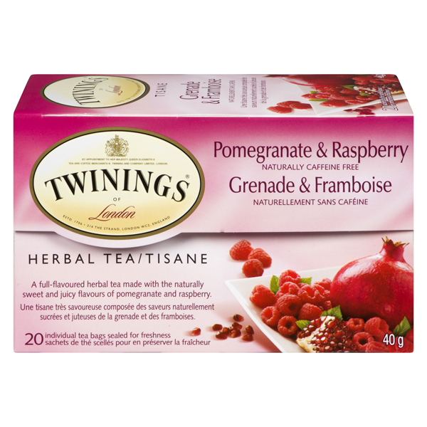 TWININGS TEA POMEGRANATE AND RASPBERRY
