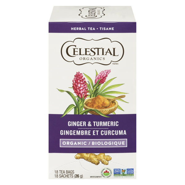 CELESTIAL ORGANICS ORGANIC GINGER & TURMERIC TEA
