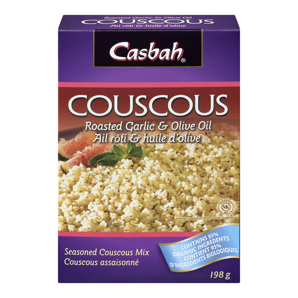 CASBAH ORGANIC COUSCOUS ROASTED GARLIC OLIVE OIL