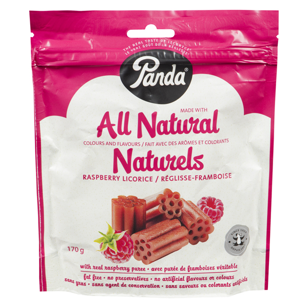 PANDA NATURAL RASPBERRY LICORICE CANDY