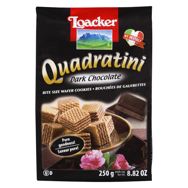LOACKER QUADRATINI DARK CHOCOLATE WAFERS