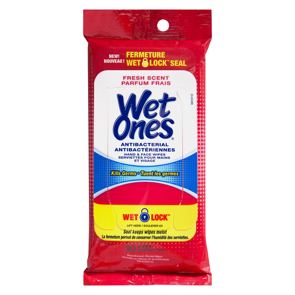 WET ONES ANTIBACTERIAL WIPES