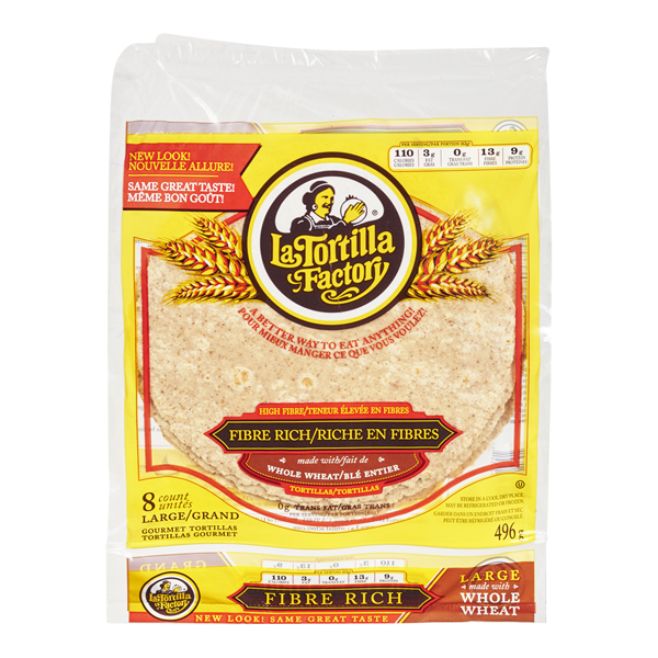 LA TORTILLA FACTORY WHOLE WHEAT LARGE TORTILLAS 8PK