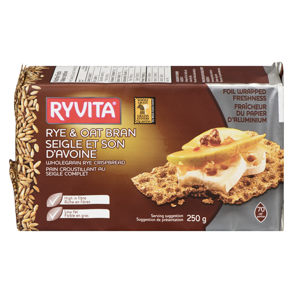 RYVITA RYE CRISPBREAD RYE AND OAT BRAN