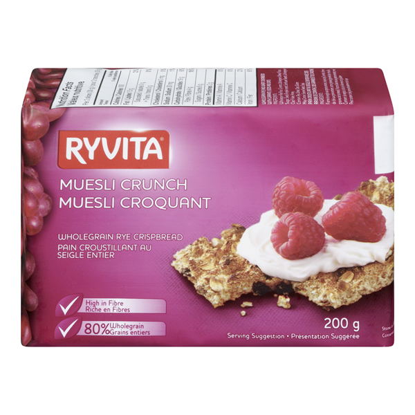 RYVITA RYE CRISPBREAD MUESLI CRUNCH