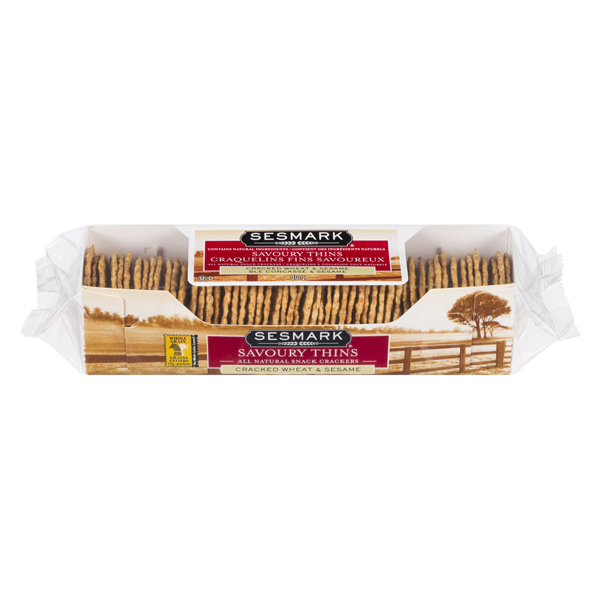 SESMARK SAVOURY THINS CRACKED WHEAT AND SESAME