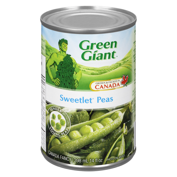 GREEN GIANT SWEETLET PEAS