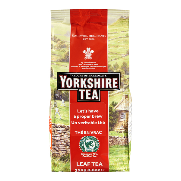 TAYLORS OF HARROGATE YORKSHIRE TEA LEAF RED