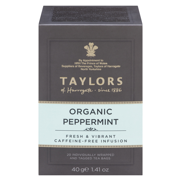 TAYLORS OF HARROGATE ORGANIC PEPPERMINT TEA
