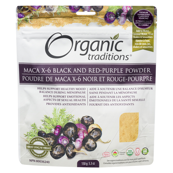 ORGANIC TRADITIONS MACA X 6 BLACK AND RED PURPLE ORGANIC