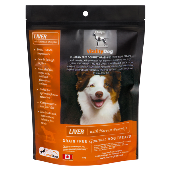 FOLEY'S VITALITY DOG BEEF LIVER W/ PUMPKIN DOG TREATS